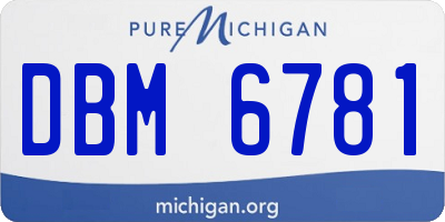 MI license plate DBM6781