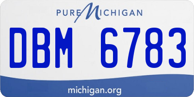 MI license plate DBM6783