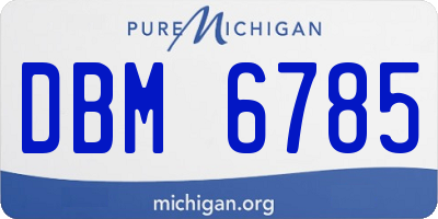 MI license plate DBM6785