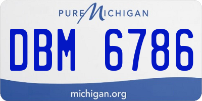 MI license plate DBM6786