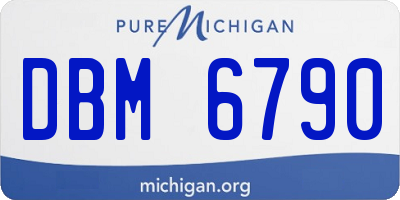 MI license plate DBM6790