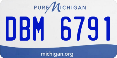 MI license plate DBM6791