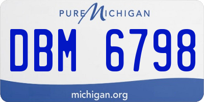 MI license plate DBM6798