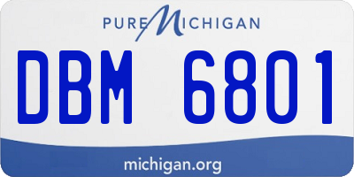MI license plate DBM6801