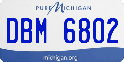 MI license plate DBM6802