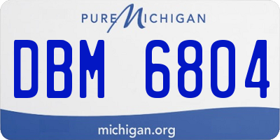 MI license plate DBM6804