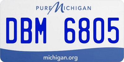 MI license plate DBM6805