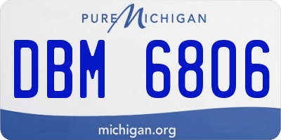 MI license plate DBM6806