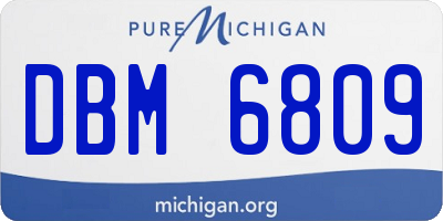 MI license plate DBM6809