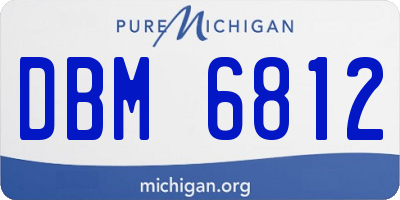MI license plate DBM6812