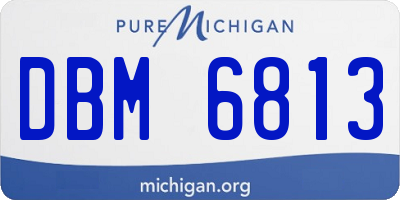 MI license plate DBM6813