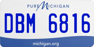 MI license plate DBM6816