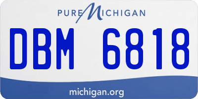 MI license plate DBM6818