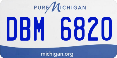 MI license plate DBM6820