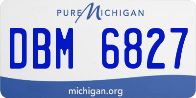 MI license plate DBM6827