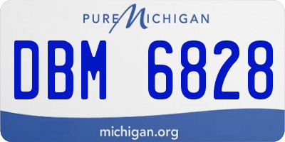 MI license plate DBM6828
