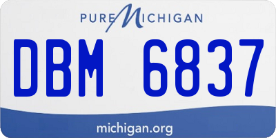 MI license plate DBM6837