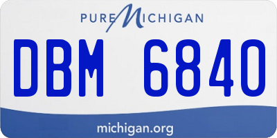 MI license plate DBM6840