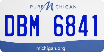 MI license plate DBM6841