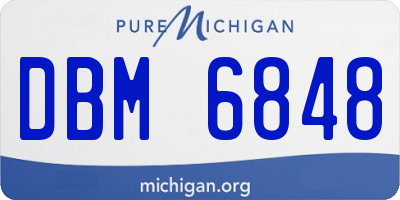 MI license plate DBM6848