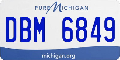 MI license plate DBM6849