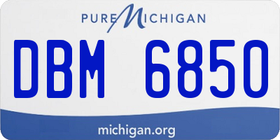 MI license plate DBM6850
