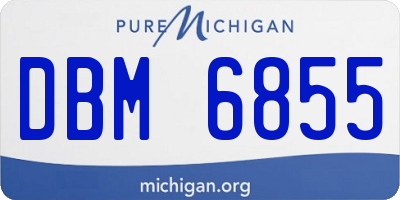 MI license plate DBM6855