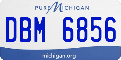 MI license plate DBM6856