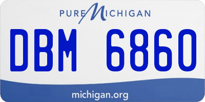 MI license plate DBM6860