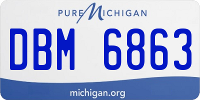 MI license plate DBM6863