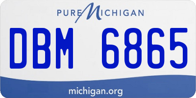 MI license plate DBM6865