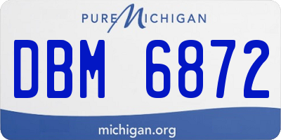 MI license plate DBM6872