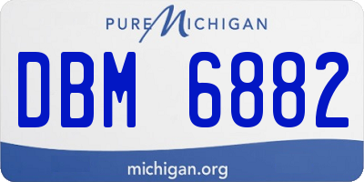 MI license plate DBM6882