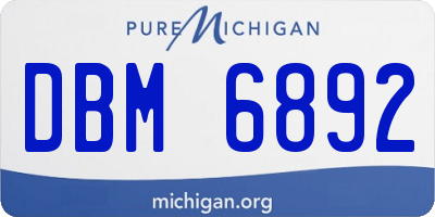 MI license plate DBM6892