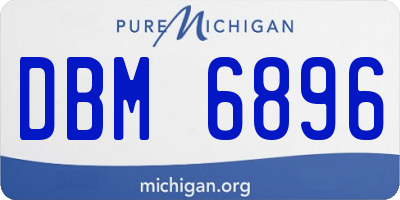 MI license plate DBM6896