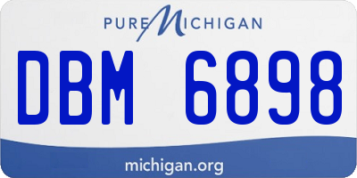 MI license plate DBM6898