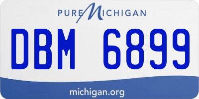 MI license plate DBM6899