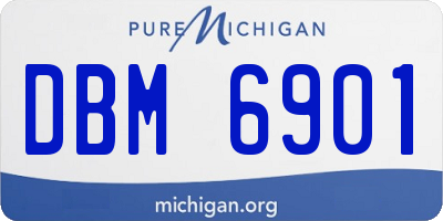 MI license plate DBM6901