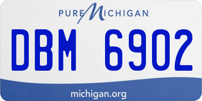 MI license plate DBM6902