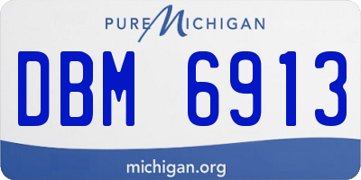 MI license plate DBM6913