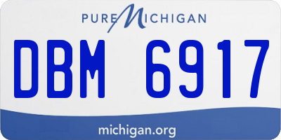 MI license plate DBM6917
