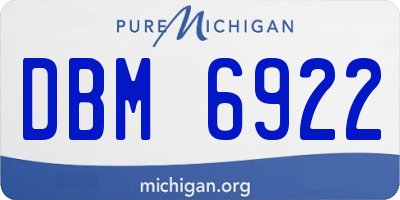 MI license plate DBM6922