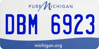 MI license plate DBM6923