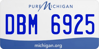 MI license plate DBM6925
