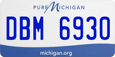 MI license plate DBM6930