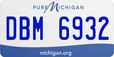 MI license plate DBM6932