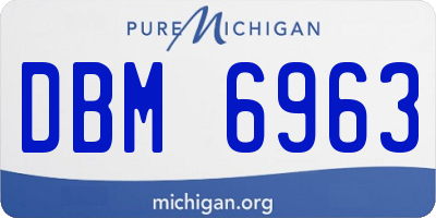 MI license plate DBM6963