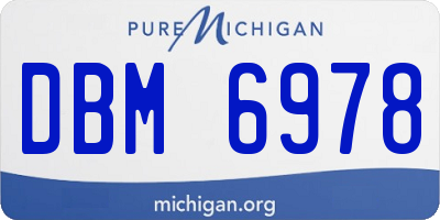MI license plate DBM6978