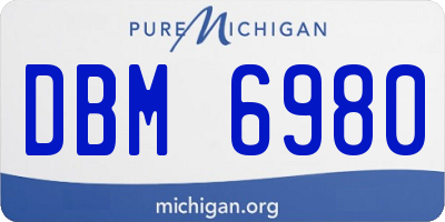 MI license plate DBM6980