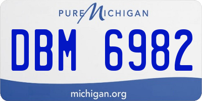 MI license plate DBM6982